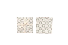 Load image into Gallery viewer, Off White Winter Themed Napkins with Wreaths- Set of 4