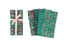 Load image into Gallery viewer, Nutcracker Themed Holiday Napkins Green Background - Set of 4 Mismatched