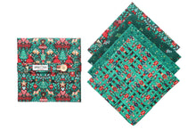 Load image into Gallery viewer, Nutcracker Themed Holiday Napkins Green Background - Set of 4 Mismatched