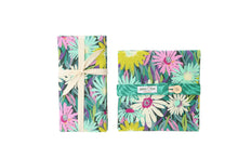 Load image into Gallery viewer, Rich Greens Floral Mismatched Napkins - Set of 6
