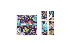 Load image into Gallery viewer, Fun Print set of 4 Mismatched Napkins - Purples, Greens and Teals