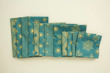 Load image into Gallery viewer, Elegant Holiday Napkins in Warm Teal - Set of 4