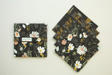 Load image into Gallery viewer, Black Floral Mismatched Napkins - Set of 4