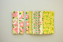 Load image into Gallery viewer, Bright Cream, Pinks and Kelly Green Prints - Set of 6