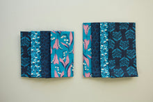 Load image into Gallery viewer, Blue Floral Napkins - Set of 4