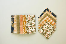 Load image into Gallery viewer, Navy, warm terracotta and golds - Set of 6