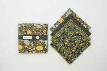 Load image into Gallery viewer, William Morris Black with Golds - Set of 4