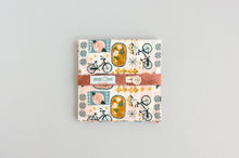 Load image into Gallery viewer, Boho Bike Print Mismatched Napkins - Set of 4 - Everyday - Cocktail