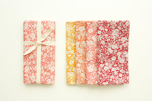 Liberty - Emily Belle Florals - Set of 4 - Red/Orange/Yellow