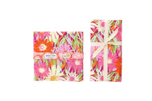 Load image into Gallery viewer, Bright Floral Set of 4 Mismatched Napkins - Pinks and Oranges
