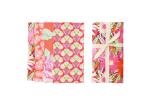 Load image into Gallery viewer, Bright Floral Set of 4 Mismatched Napkins - Pinks and Oranges
