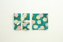 Load image into Gallery viewer, Citrus Napkins on Teal Background - Set of 4
