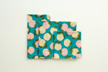 Load image into Gallery viewer, Citrus Napkins on Teal Background - Set of 4
