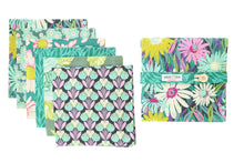 Load image into Gallery viewer, Rich Greens Floral Mismatched Napkins - Set of 6
