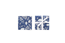 Load image into Gallery viewer, Bright Blue Napkins with Leaves - Set of 4

