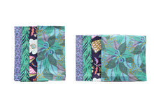Load image into Gallery viewer, Fun Print set of 4 Mismatched Napkins - Purples, Greens and Teals
