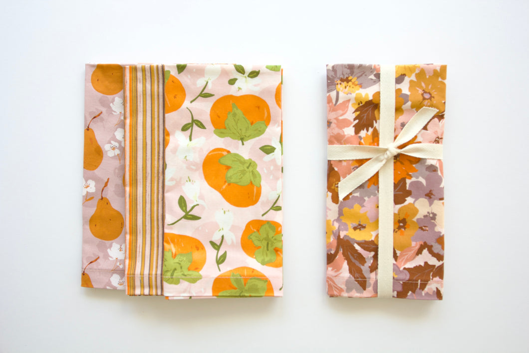 Pears and Persimmons - Set of 4