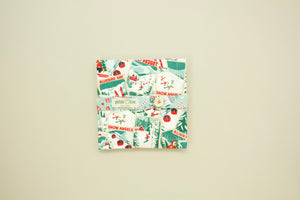 Ski Holiday Napkins- Red and Teals - Set of 6