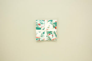 Ski Holiday Napkins- Red and Teals - Set of 6