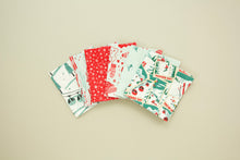 Load image into Gallery viewer, Ski Holiday Napkins- Red and Teals - Set of 6
