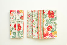 Load image into Gallery viewer, Bright Poppy and Floral Themed Napkins- Set of 4
