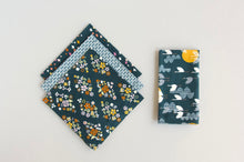 Load image into Gallery viewer, Cranes Navy Mismatched Napkins - Set of 4 - Everyday - Cocktail
