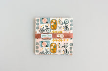 Load image into Gallery viewer, Boho Bike Print Mismatched Napkins - Set of 4 - Everyday - Cocktail
