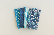 Load image into Gallery viewer, Blue and Pink Floral Prints Mismatched Napkins - Set of 4 - Everyday - Cocktail
