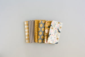 Yellow and Gray Mismatched Napkins - Set of 6 - Everyday - Cocktail - Dinner