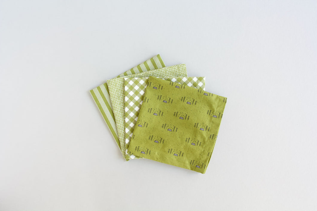 Camping Themed Mismatched Napkins - Set of 4 - Everyday - Cocktail